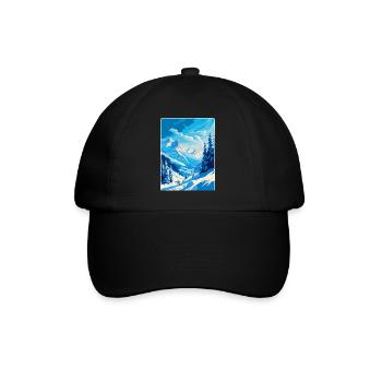 St Anton Am Arlberg Autriche Affiche de voyage vintage - Casquette classique - noir/noir - Devant