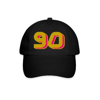 90. 90 ANS. 90e ANNIVERSAIRE. ANNIVERSAIRE 90 ANS. - Casquette classique - noir/noir - Devant