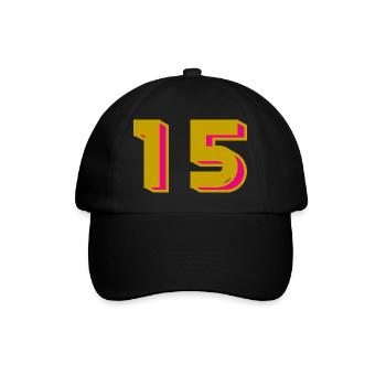 15. 15 ANS. 15e ANNIVERSAIRE. ANNIVERSAIRE 15 ANS. - Casquette classique - noir/noir - Devant