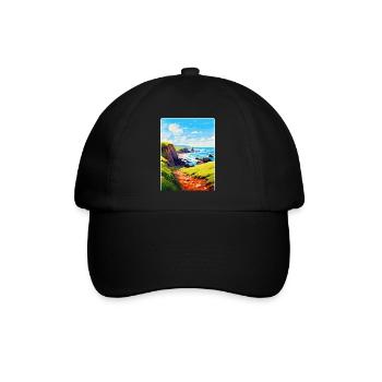Hartland Quay Devon Vintage Travel Poster Souvenir - Baseball Cap - black/black - Front