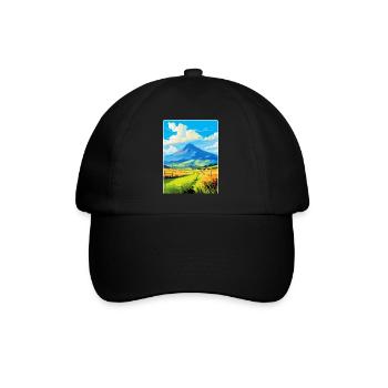 Mourne Mountains Vintage Travel Poster Souvenir - Baseball Cap - black/black - Front