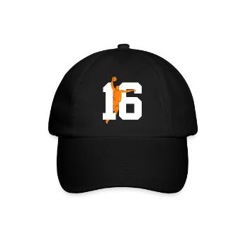 NUMBER 16 BASKETBALL 16TH BIRTHDAY - Baseball Cap - black/black - Front
