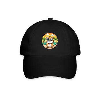 Cochon d’Inde Drôle Dessin Animé Plage Été Lunettes de soleil - Casquette classique - noir/noir - Devant