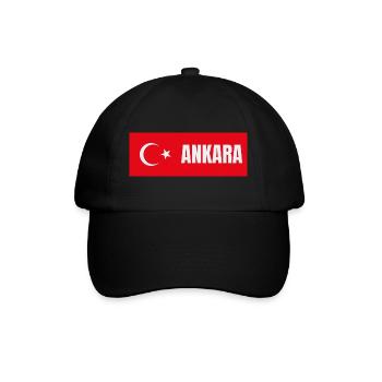 Ankara City in Turkish Flag - Baseball Cap - black/black - Front