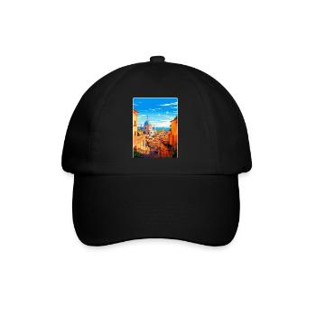 Rome Italy Vintage Travel Poster Souvenir Souvenir - Baseball Cap - black/black - Front