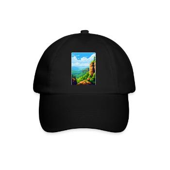 Elbe Sandstone Mountains Germany Travel Poster WPA - Baseball Cap - black/black - Front