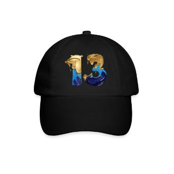 NR. 13 NUMMER 13 COOL 13. GEBURTSTAG - Baseballkappe - Schwarz/Schwarz - Vorne