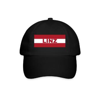 Linz City in Austrian Flag - Baseball Cap - black/black - Front
