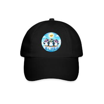 Funny Penguins 2 - Baseball Cap - black/black - Front