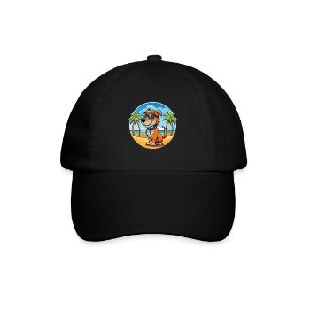 Polnische Jagdhund Hund Rasse Cartoon Sonnenbrille - Baseballkappe - Schwarz/Schwarz - Vorne