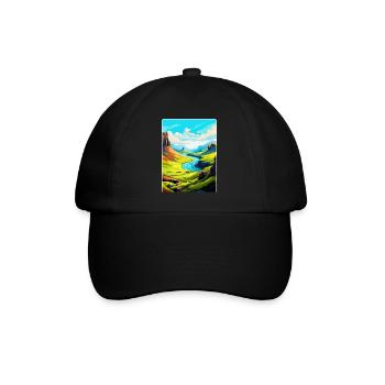 Isle Of Skye Scotland Uk Vintage Travel Poster WPA - Baseball Cap - black/black - Front
