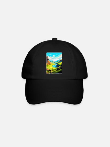 Isle Of Skye Scotland Uk Vintage Travel Poster WPA - Baseball Cap - black/black