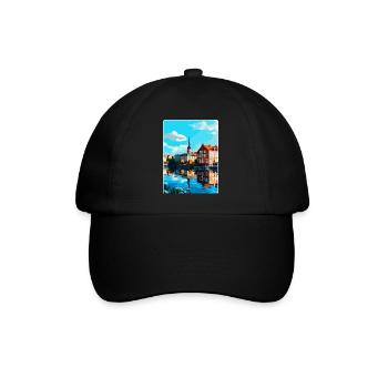 Eskilstuna Suède Affiche de voyage vintage souvenir - Casquette classique - noir/noir - Devant
