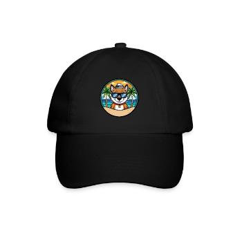 Cao De Seo Miguel Dog Breed Cartoon Beach - Baseball Cap - black/black - Front