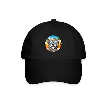 Lunettes de soleil Bergamasco Shepherd Dog Breed Cartoon - Casquette classique - noir/noir - Devant