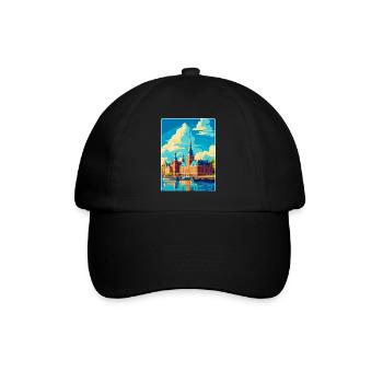 Helsingborg Sweden Vintage Travel Poster Souvenir - Baseball Cap - black/black - Front