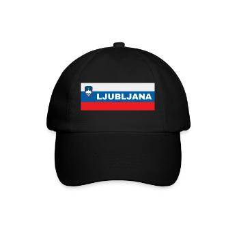 Ljubljana City dans le drapeau slovène - Casquette classique - noir/noir - Devant