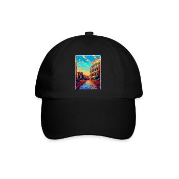 Rome Italy Vintage Travel Poster Souvenir Souvenir - Baseball Cap - black/black - Front