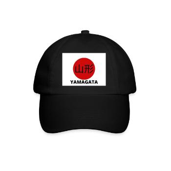 Yamagata Japon à Kanji - Casquette classique - noir/noir - Devant