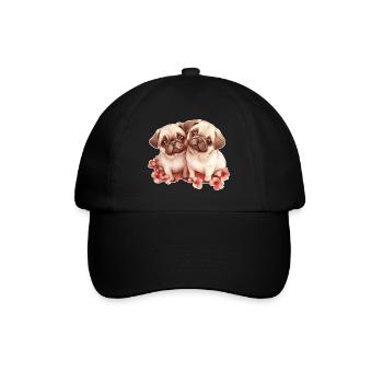 Mops - Baseballkappe - Schwarz/Schwarz - Vorne