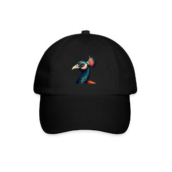 paon dessin animé personnage animal de compagnie coloré - Casquette classique - noir/noir - Devant