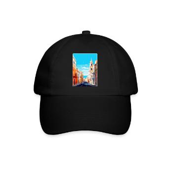 Cadix Espagne Affiche de voyage vintage WPA Art Souvenir - Casquette classique - noir/noir - Devant