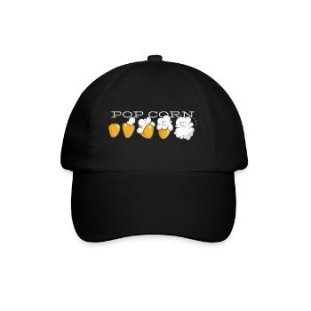 Évolution du pop-corn - Casquette classique - noir/noir - Devant