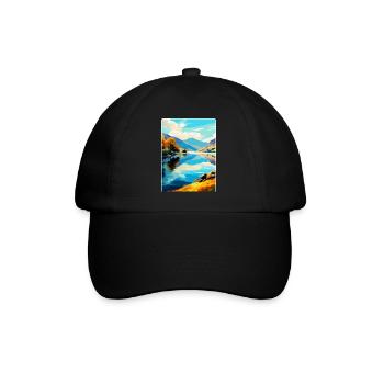 Ullswater Lake District Travel Poster Souvenir WPA - Baseball Cap - black/black - Front