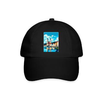 Passau Germany Vintage Travel Poster Souvenir WPA - Baseball Cap - black/black - Front
