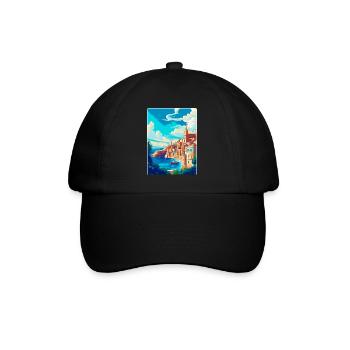 La Valette Malte Affiche de voyage vintage Souvenir WPA - Casquette classique - noir/noir - Devant