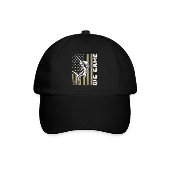 Jumping Marlin with US flag Deep Sea Fishing - Baseball Cap - black/black - Front