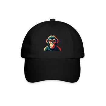 Singe Dessin Animé Personnage Animal De Compagnie Coloré - Casquette classique - noir/noir - Devant