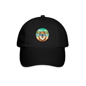 Eurasier Dog Breed Cartoon Sunglasses Beach - Baseball Cap - black/black - Front