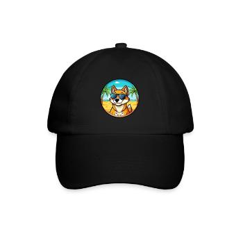 Lunettes de soleil de dessin animé de race de chien chantant de Nouvelle-Guinée - Casquette classique - noir/noir - Devant