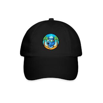 Blue Lacy Dog Breed Cartoon Sunglasses Beach - Baseball Cap - black/black - Front