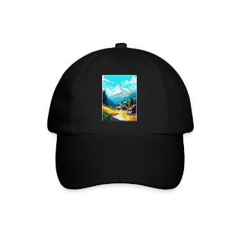 Mayrofen, Autriche, Affiche de voyage vintage, souvenir - Casquette classique - noir/noir - Devant