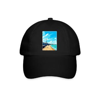 Margate Angleterre Royaume-Uni Affiche de voyage vintage souvenir - Casquette classique - noir/noir - Devant