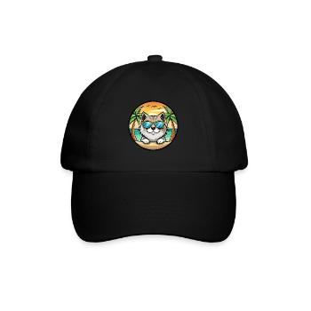 Himalaya-Katzenrasse Cartoon-Sonnenbrille Strand - Baseballkappe - Schwarz/Schwarz - Vorne