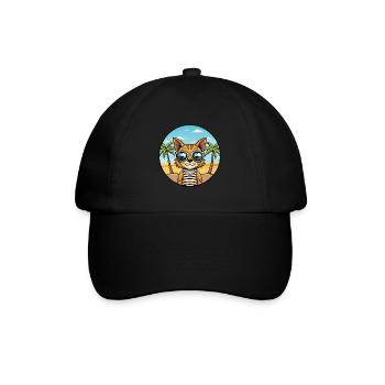 Ocicat Breed Cartoon Sonnenbrille Strand - Baseballkappe - Schwarz/Schwarz - Vorne