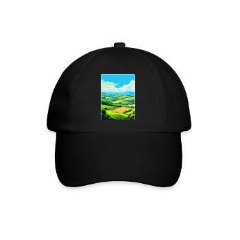 Camel Valley Cornwall England Uk Travel Poster WPA - Baseball Cap - black/black - Front