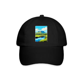 Brecon Beacons Wales Uk Travel Poster Souvenir WPA - Baseball Cap - black/black - Front