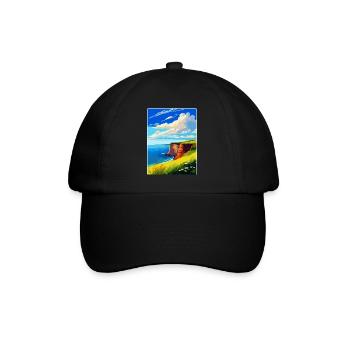Berry Head Devon Vintage Voyage Poster Souvenir - Casquette classique - noir/noir - Devant