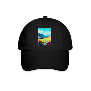 Brecon Beacons Wales Uk Travel Poster Souvenir WPA - Baseball Cap - black/black - Front