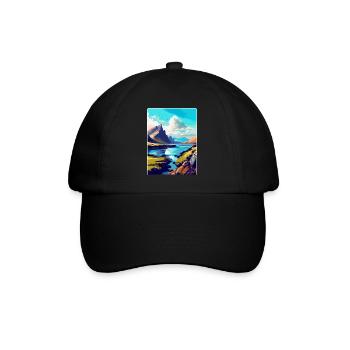 Isle Of Skye Scotland Uk Travel Poster Souvenir - Baseball Cap - black/black - Front