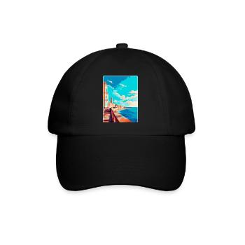 Cadix Espagne Affiche de voyage vintage WPA Art Souvenir - Casquette classique - noir/noir - Devant