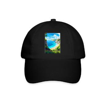 Zakynthos Greece Vintage Travel Poster Souvenir - Baseball Cap - black/black - Front