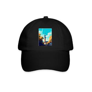 Dortmund Germany Vintage Travel Poster Souvenir - Baseball Cap - black/black - Front