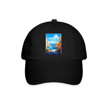 Héraklion Grèce Affiche de voyage vintage souvenir - Casquette classique - noir/noir - Devant