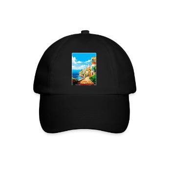 Héraklion Grèce Affiche de voyage vintage souvenir - Casquette classique - noir/noir - Devant