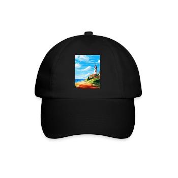 Faro Portugal Affiche de voyage vintage WPA Souvenir - Casquette classique - noir/noir - Devant